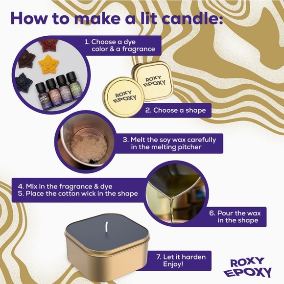 DIY Candle Making Kit Gold or Silver - Picture 5 of 6
